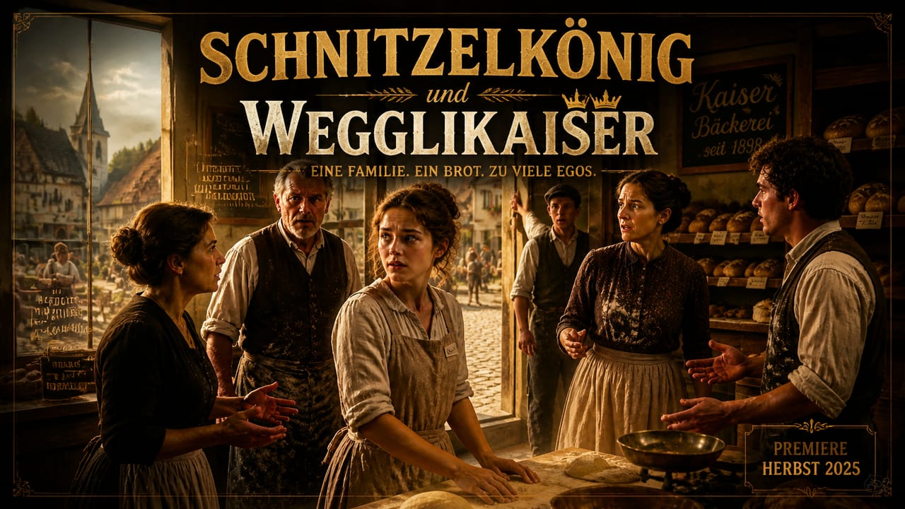 Comedy in three acts "Schnitzelkönig und Wegglikaiser"
