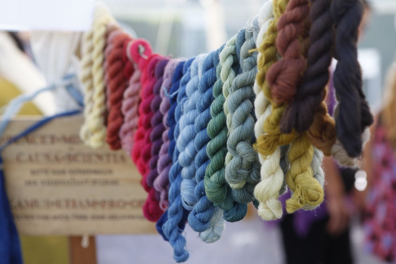 Roman dyeing with natural colours