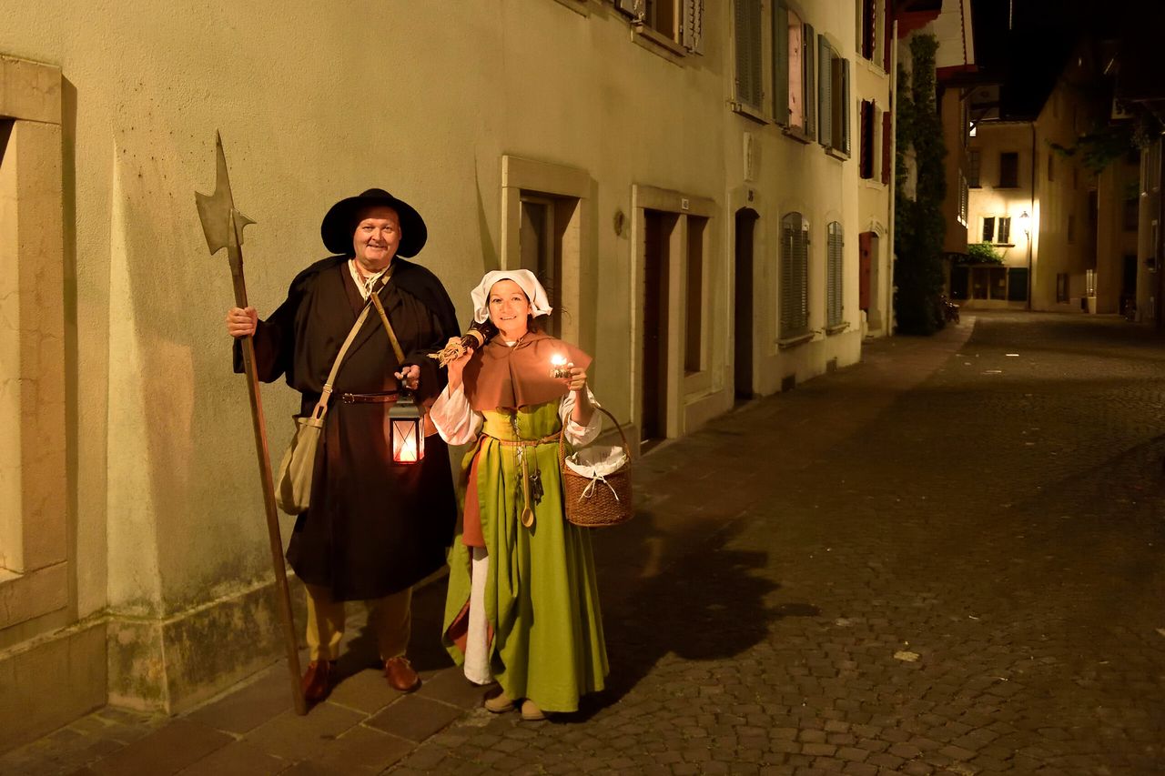 Medieval tour with maid and night watchman