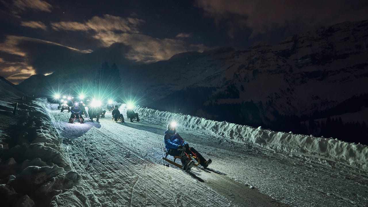 Descente en luge des Diablerets