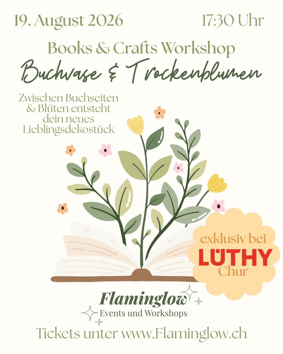 Books and Crafts: Book vase and dried flowers workshop