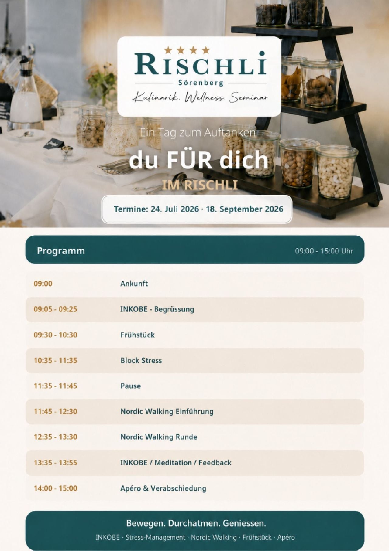Ein Tag zum Auftanken im Hotel Rischli