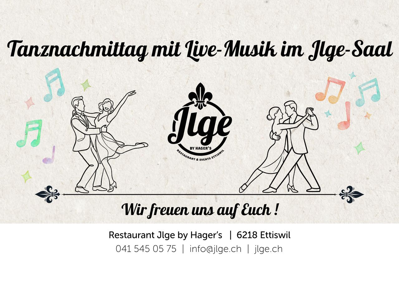 Tanznachmittag mit Live-Musik im Jlge-Saal