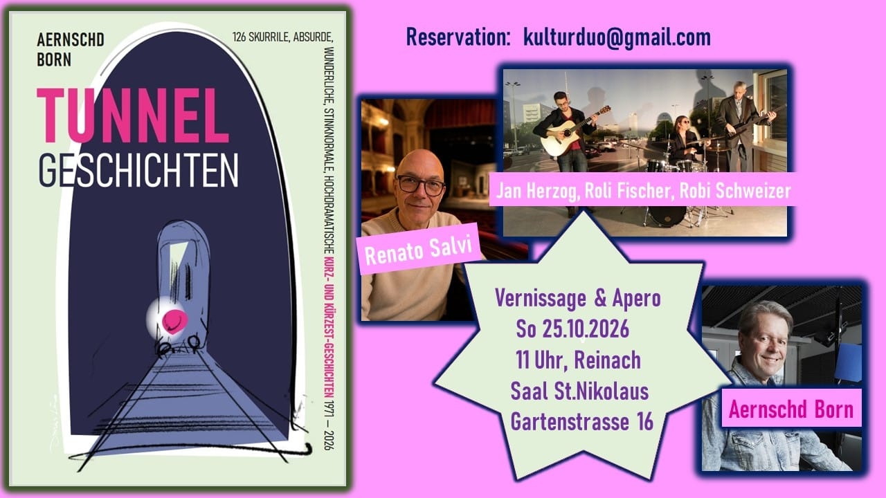 Buch Vernissage "TUNNELGESCHICHTEN" von Aernschd Born