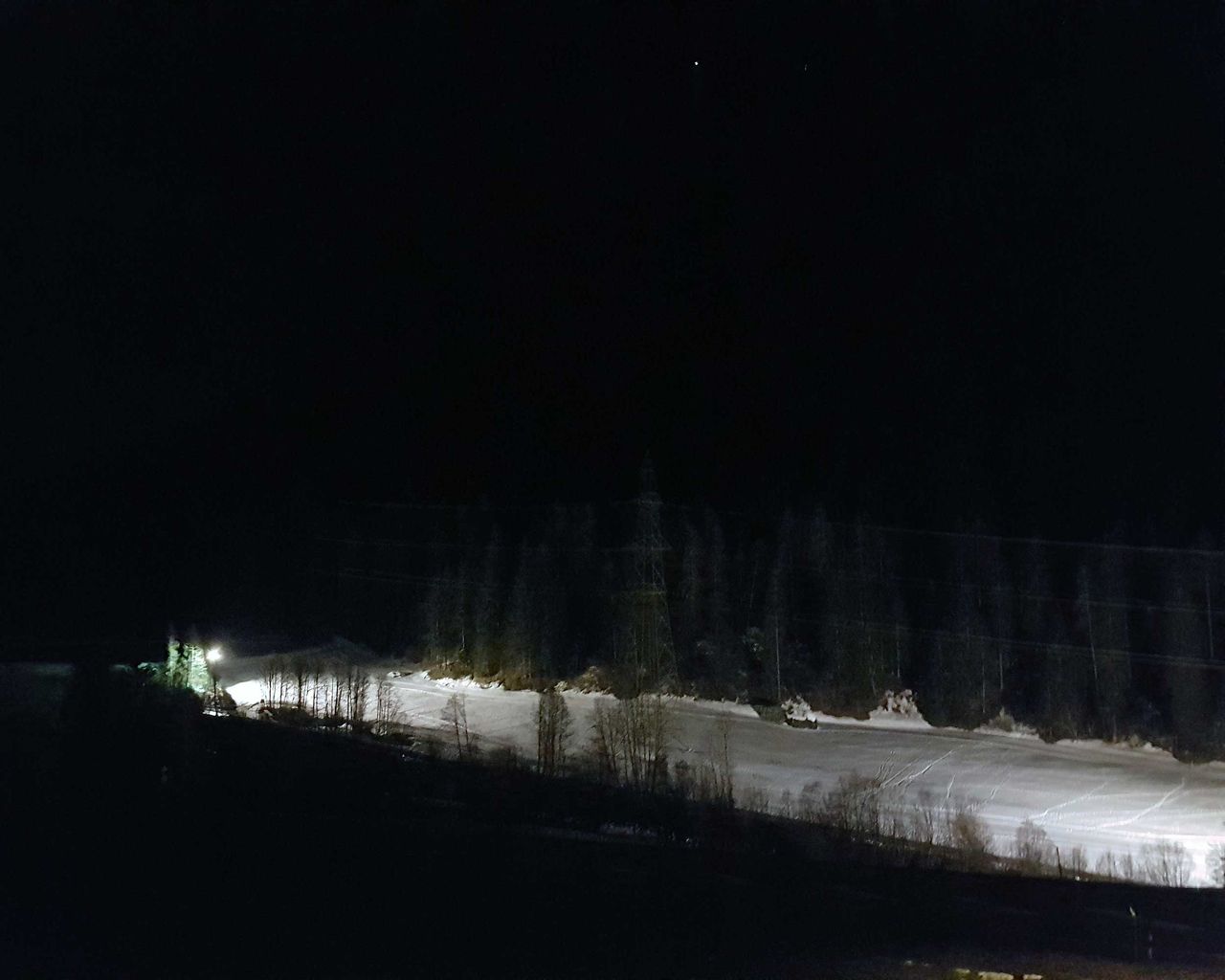 Filisur夜间滑雪道