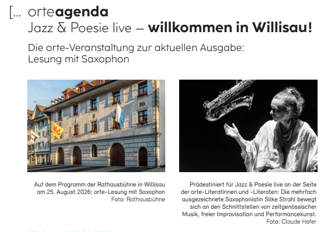 Jazz & poetry live – welcome to Willisau!