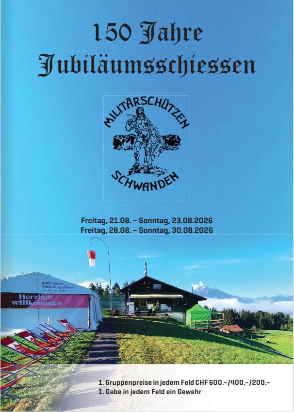 150 years anniversary shoot of the military marksmen of Schwanden
