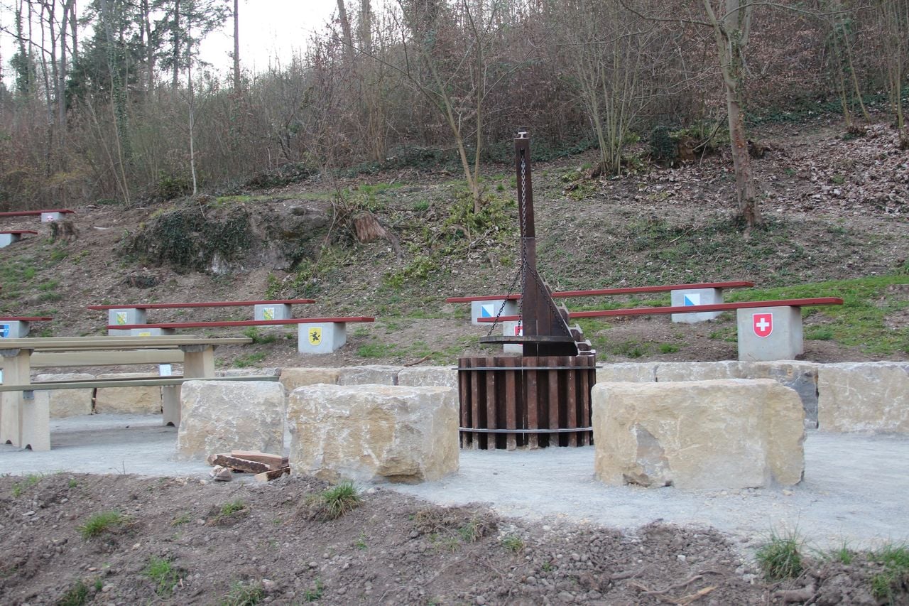 Barbecue spot at the Rhine Falls