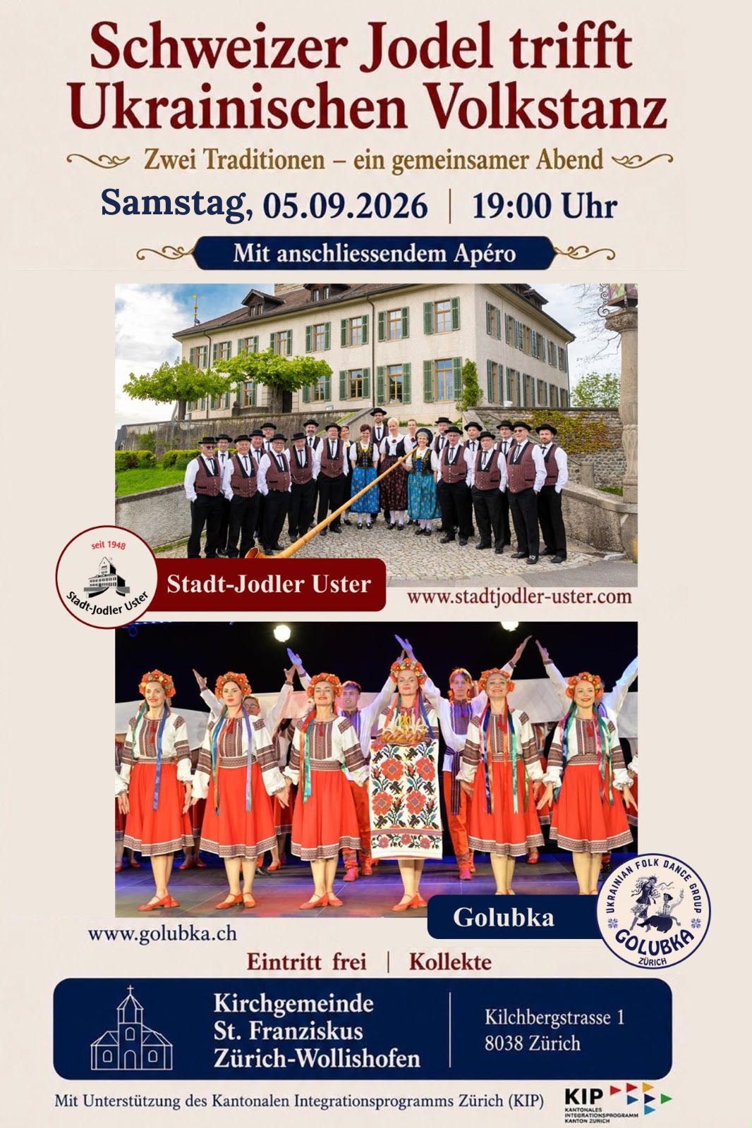Schweizer Jodel trifft Ukrainischen Volkstanz.